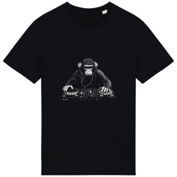White Print DJ Monkey