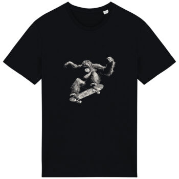 White Print Orangutan Skater