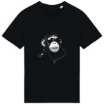 White Print Rockstar Monkey