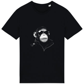 White Print Rockstar Monkey